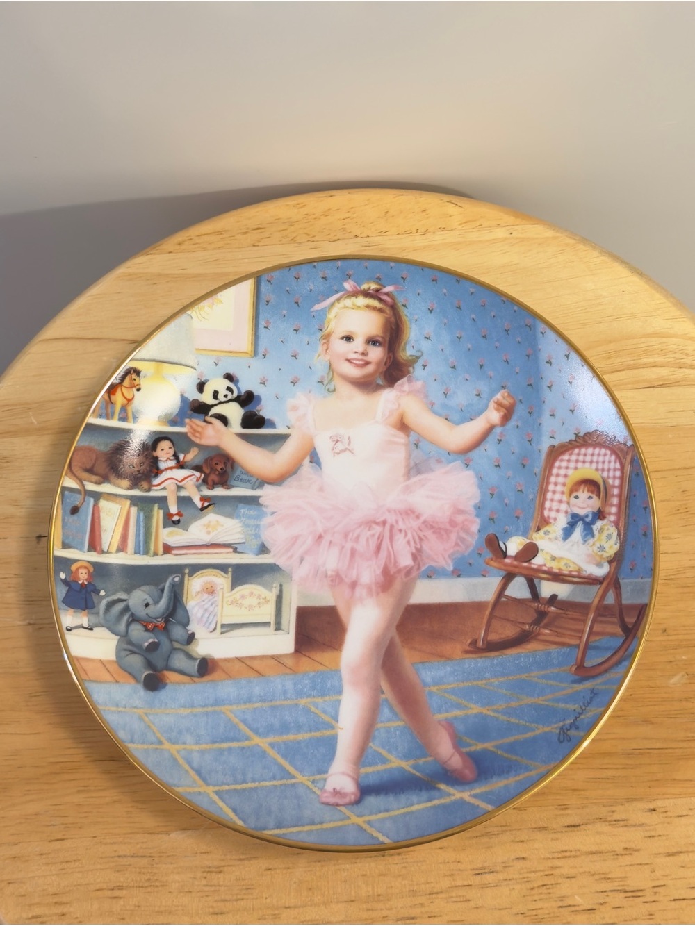 Decorative Plates. TUESDAY'S CHILD by Elaine Gignilliat1991
